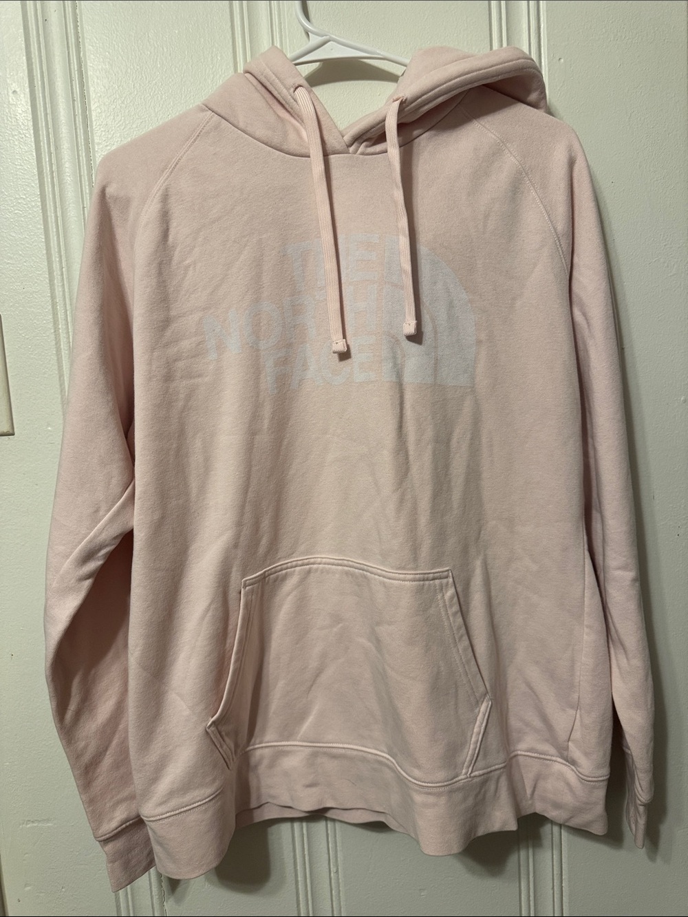 The North Face womens Hooded Pullover Sweatshirt - Light Pink